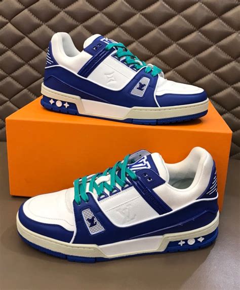 tenis louis vuitton hombre azules|louis vuitton black sneaker.